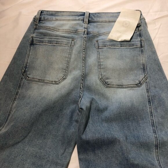 Risen Los Angeles womens super wide leg 11/30 light wash jeans NEW super soft - Picture 11 of 13